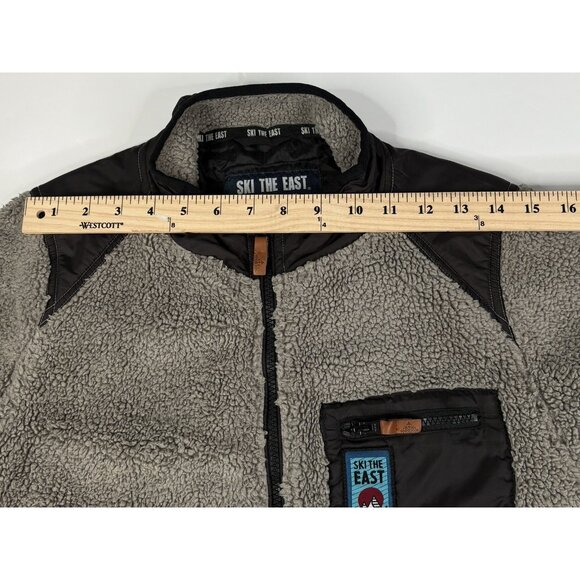 Ski The East Sherpa Fleece Jacket Women’s Small Grey Full Zip Snowboard Hiking - Picture 14 of 15